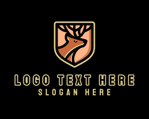 Conservation - Wild Reindeer Stag logo design