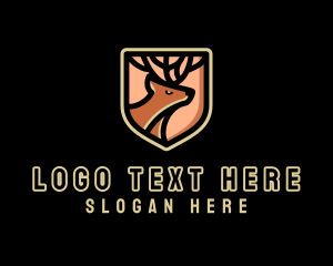 Wild Reindeer Stag Logo