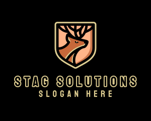 Stag - Wild Reindeer Stag logo design