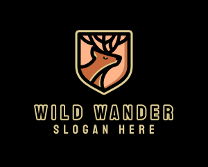 Wild Reindeer Stag logo design