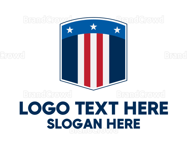 Stars And Stripes Security Logo