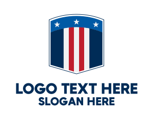 Secure - Stars And Stripes Security logo design