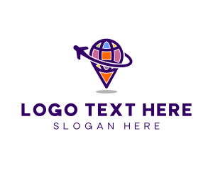 Location - Airplane Globe Travel logo design