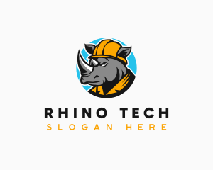 Rhino Builder Contractor logo design