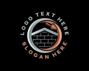 Trowel - House Builder Brick logo design