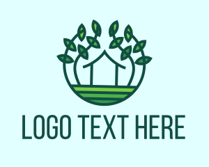 Greenhouse - Green Plant House logo design