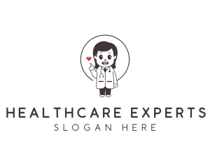 Medical Female Doctor Mascot logo design