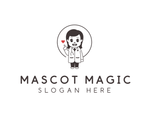 Mascot - Medical Female Doctor Mascot logo design