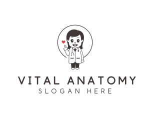 Medical Female Doctor Mascot logo design