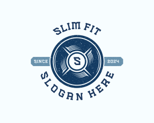 Gym Weight Plate logo design