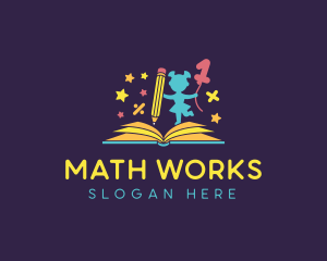 Kindergarten Mathematics Book logo design