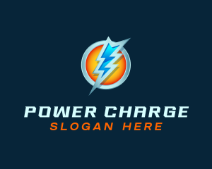 Energy Lightning Charge logo design