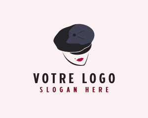 French Woman Beret  Logo