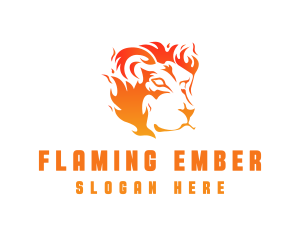 Burning - Hot Burning Lion logo design