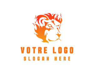 Carnivore - Hot Burning Lion logo design