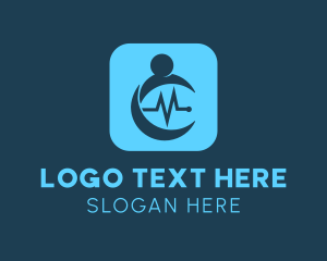 Caregiver - Blue Health Care Medical logo design