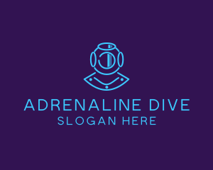 Deep Sea Diver Helmet logo design