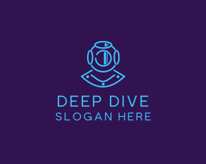 Deep Sea Diver Helmet logo design
