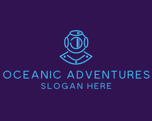 Deep Sea Diver Helmet logo design