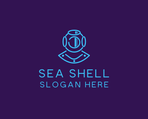 Deep Sea Diver Helmet logo design