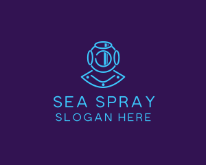 Deep Sea Diver Helmet logo design