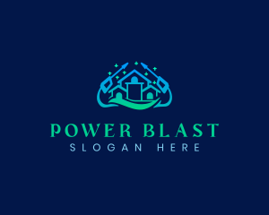 Power Wash Clean logo design