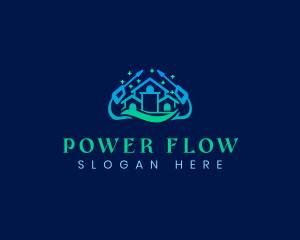 Power Wash Clean logo design