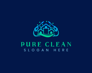 Power Wash Clean logo design