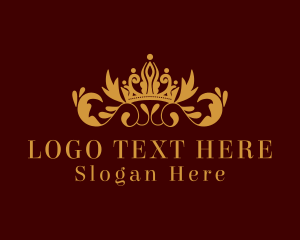 Queen - Fashion Crown Tiara Jeweler logo design