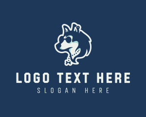 Collar - Husky Pet Dog logo design