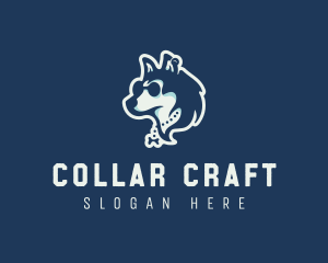 Collar - Husky Pet Dog logo design