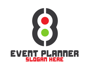 Modern Dot Number 8 Logo