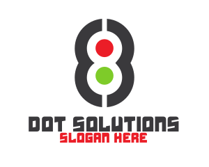 Dot - Modern Dot Number 8 logo design