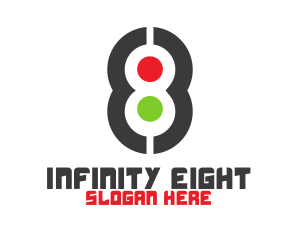 Eight - Modern Dot Number 8 logo design