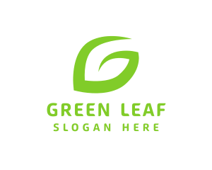 Herbal Leaf Letter G logo design