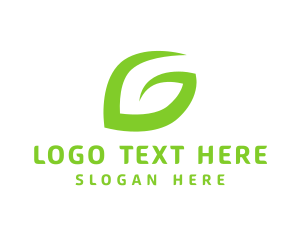 Green Leaf - Herbal Leaf Letter G logo design