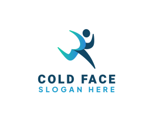 Trail Run - Running Human Athlete logo design