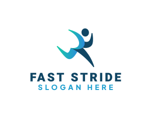 Running - Running Human Athlete logo design