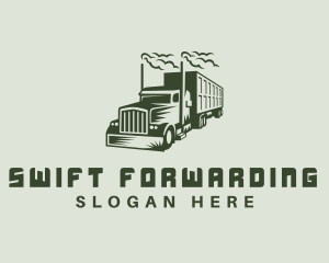 Freight Truck Transport logo design