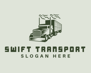 Freight Truck Transport logo design