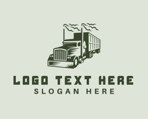 Delivery - Freight Truck Transport logo design