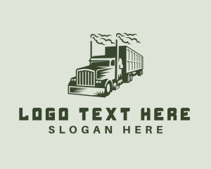 Transportation - Freight Truck Transport logo design