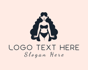 Body Positive - Sexy Lingerie Woman logo design