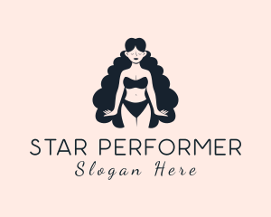 Entertainer - Sexy Lingerie Woman logo design
