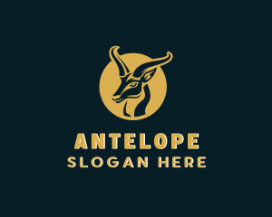 Antelope Gazelle Animal logo design