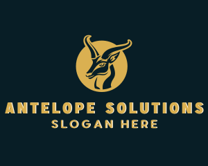 Antelope Gazelle Animal logo design