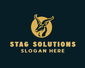 Stag - Antelope Gazelle Animal logo design