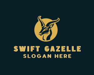 Gazelle - Antelope Gazelle Animal logo design