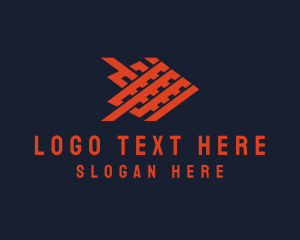 Loom - Woven Textile Fish logo design