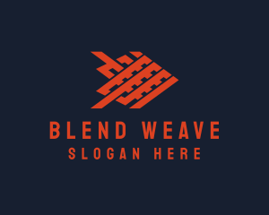 Woven Textile Fish logo design